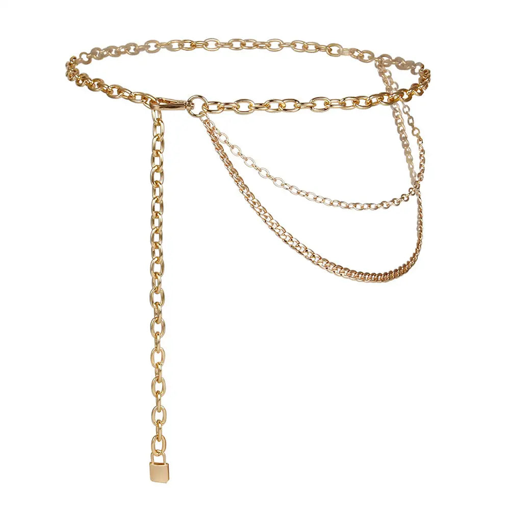 Summer Body Jewelry Hip Hop Punk Jewelry - Golden - 4