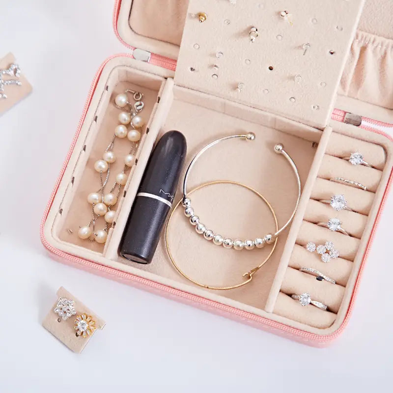 Boîte de rangement multifonctionnelle pour bijoux, boucles d'oreilles, bagues