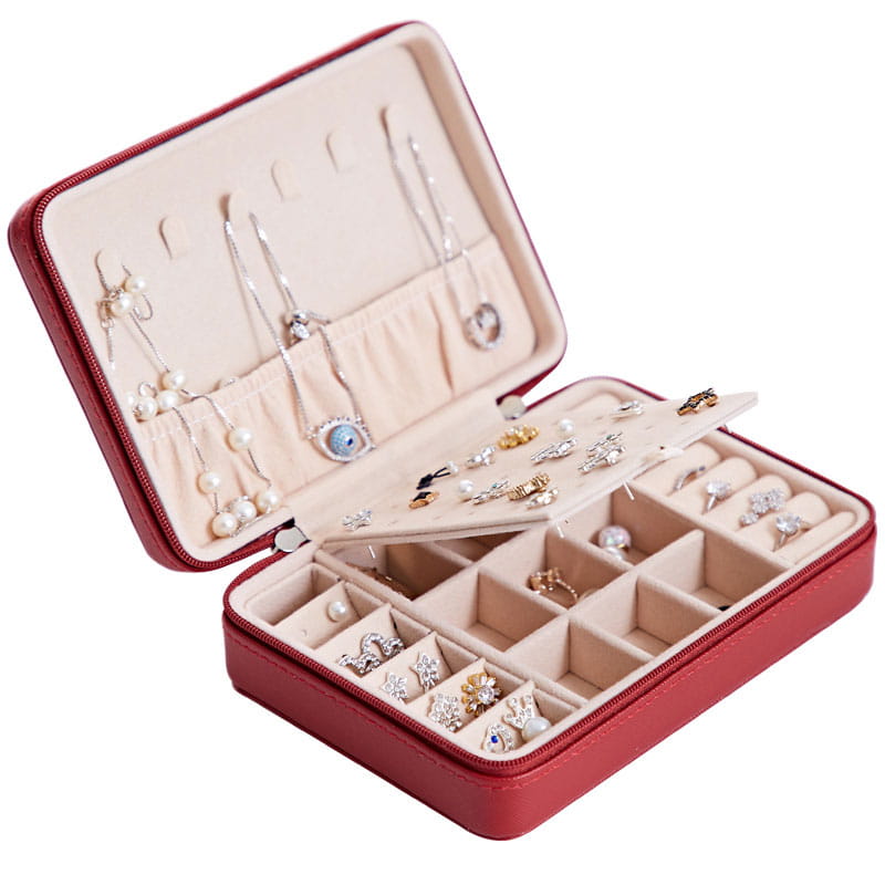 Boîte de rangement multifonctionnelle pour bijoux, boucles d'oreilles, bagues