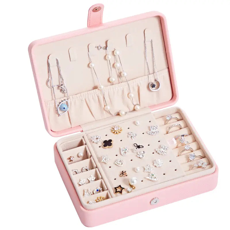 Boîte de rangement multifonctionnelle pour bijoux, boucles d'oreilles, bagues