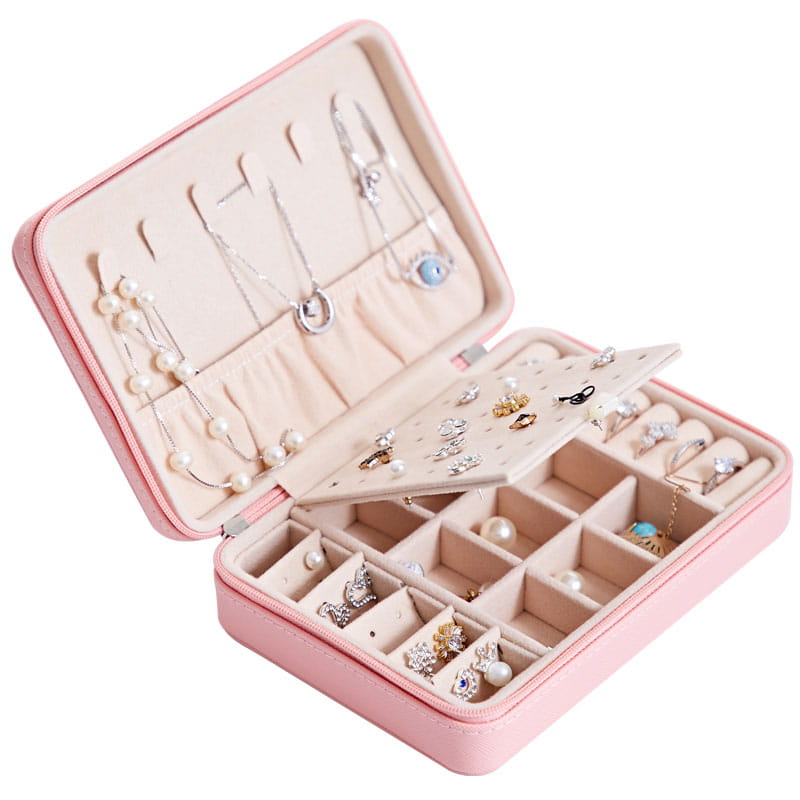 Boîte de rangement multifonctionnelle pour bijoux, boucles d'oreilles, bagues