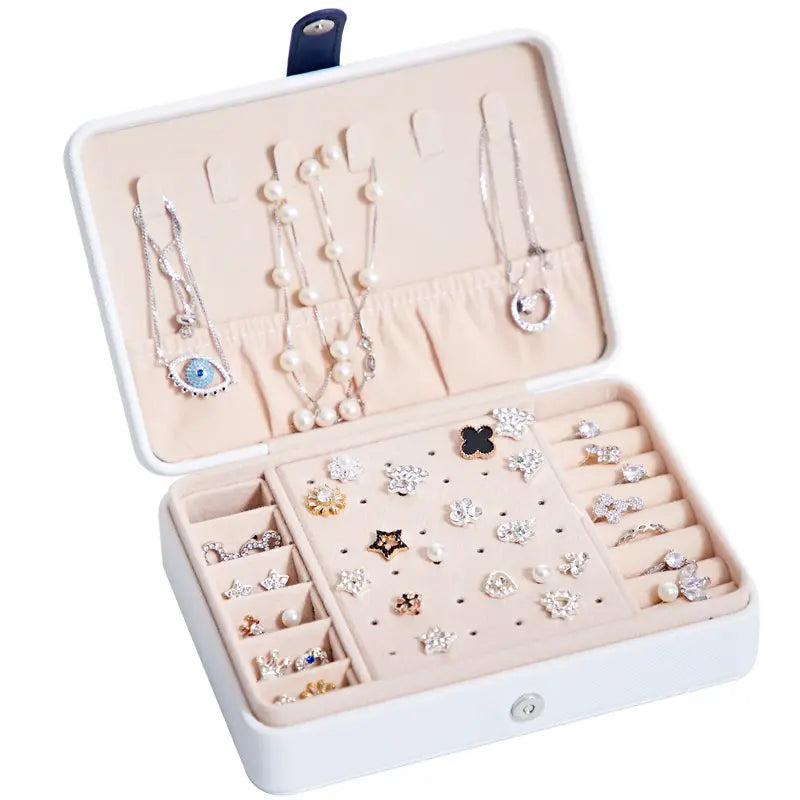 Boîte de rangement multifonctionnelle pour bijoux, boucles d'oreilles, bagues