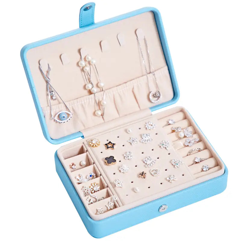 Boîte de rangement multifonctionnelle pour bijoux, boucles d'oreilles, bagues