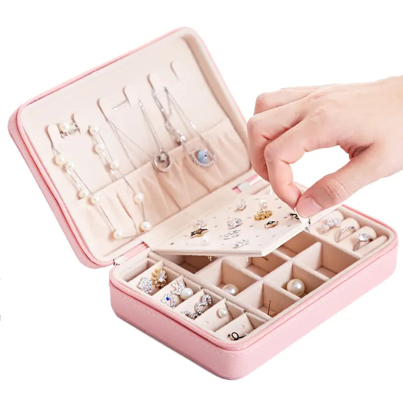 Boîte de rangement multifonctionnelle pour bijoux, boucles d'oreilles, bagues
