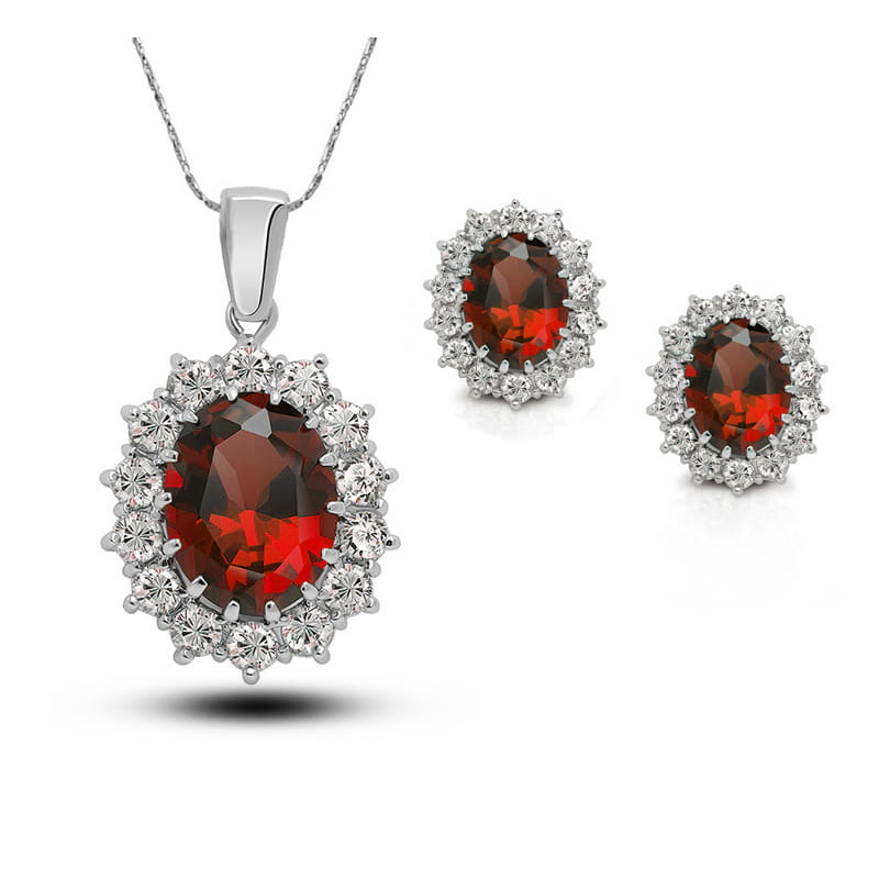 Ensemble de bijoux de mariée en cristal, collier, boucles d'oreilles, bague