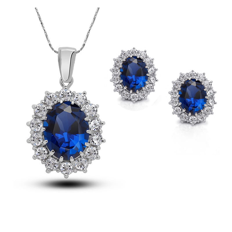 Ensemble de bijoux de mariée en cristal, collier, boucles d'oreilles, bague