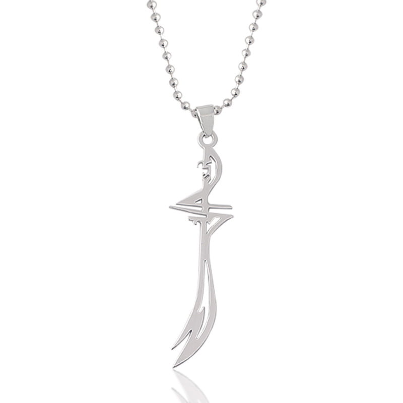 Collier avec pendentif en acier inoxydable représentant l'épée de l'imam Ali