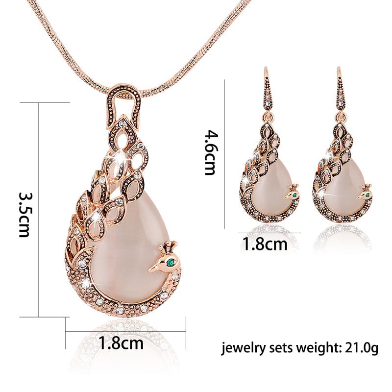 Ensemble de bijoux Paon