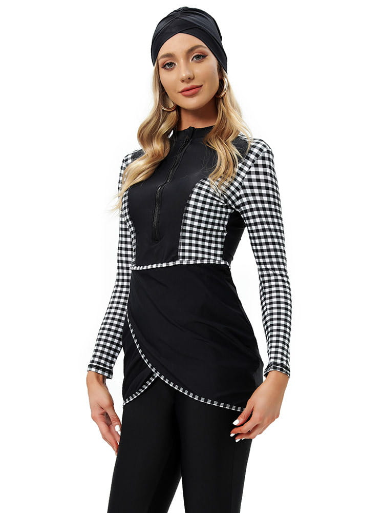 Maillot de bain musulman, pantalon à manches longues, ensemble trois pièces