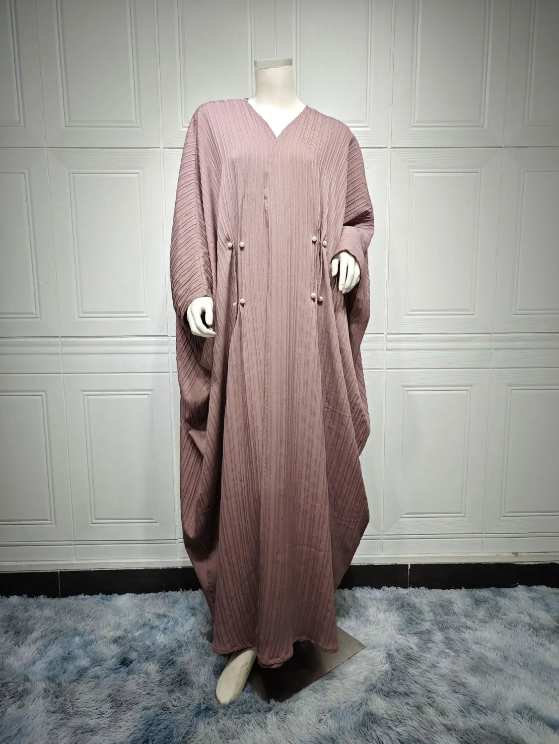 Robe cardigan Abaya décontractée à rayures turques pour femmes musulmanes, mode moderne et modeste, grande taille