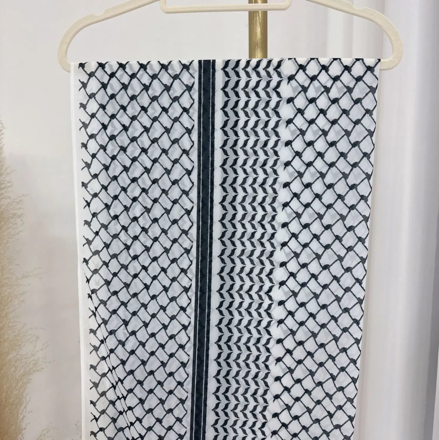 Foulard turban turc en mousseline de soie imprimée et polyester