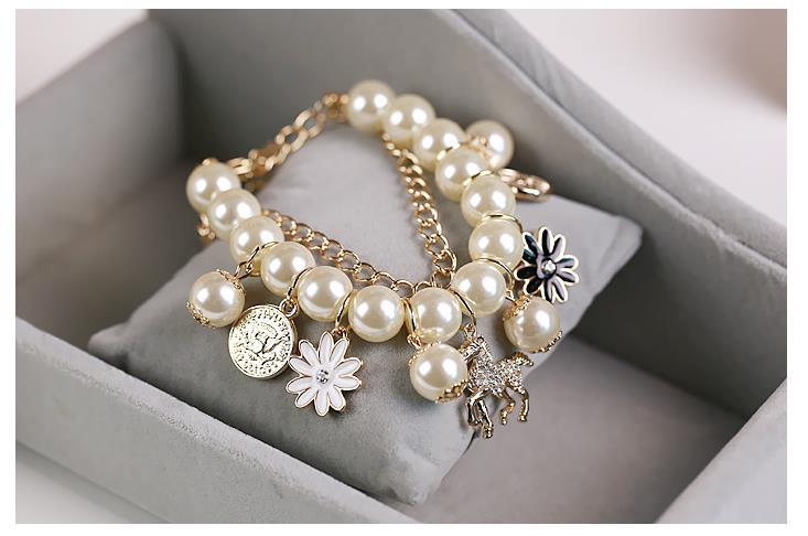 Bijoux Bracelet Fleur Perle