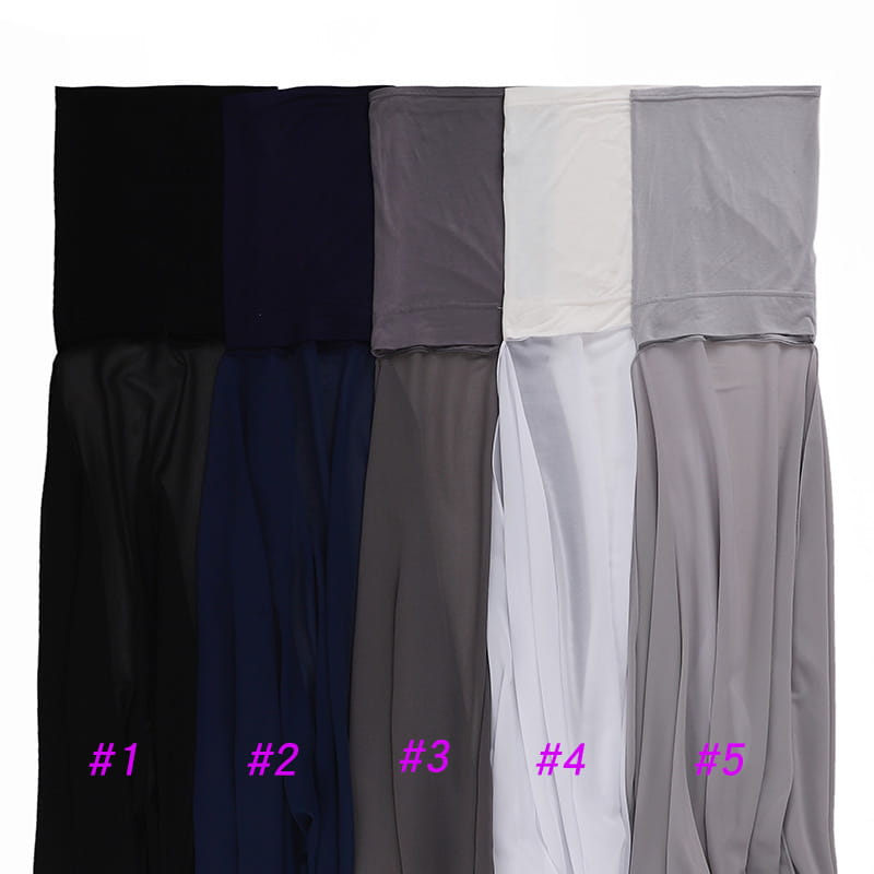 Ensemble foulard turban en mousseline de soie pour femmes musulmanes voilées