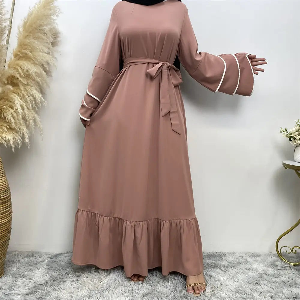 Robe musulmane à ourlet pour femme