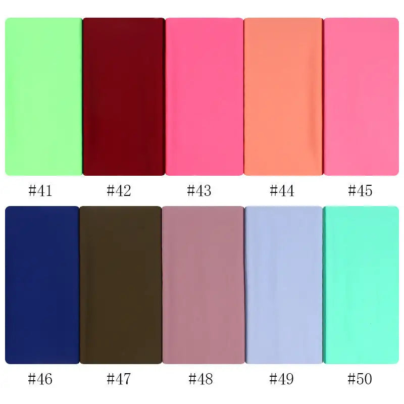 70x180cm Monochrome Pearl Chiffon Hijab Sjaal - 41