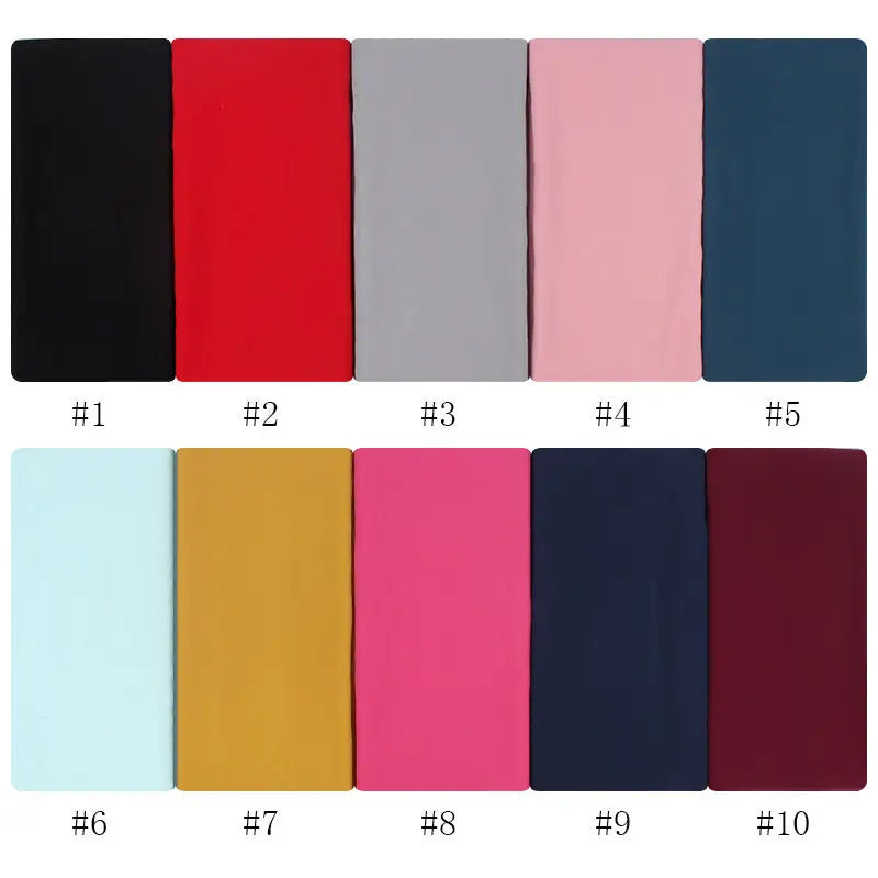 70x180cm Monochrome Pearl Chiffon Hijab Sjaal