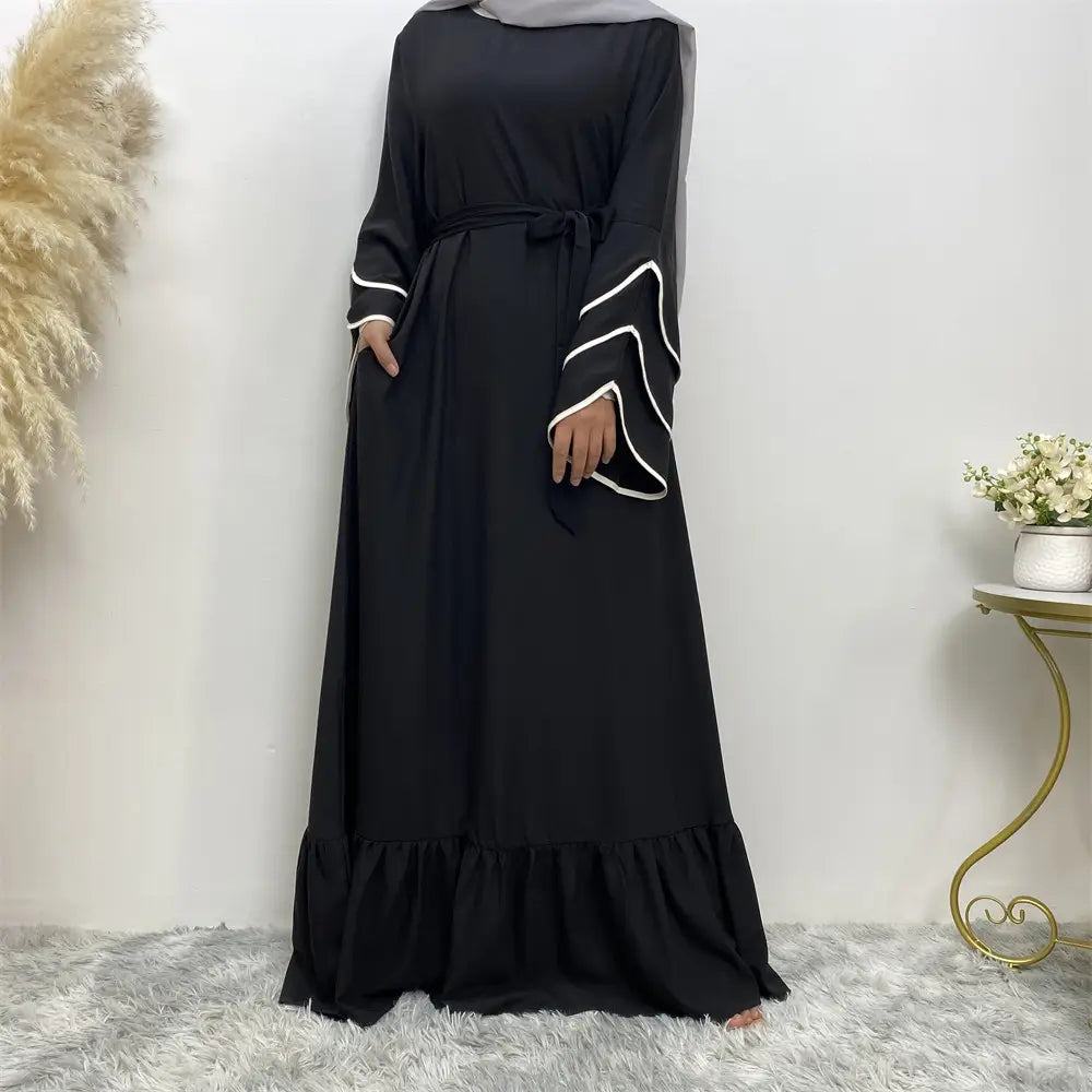 Robe musulmane à ourlet pour femme