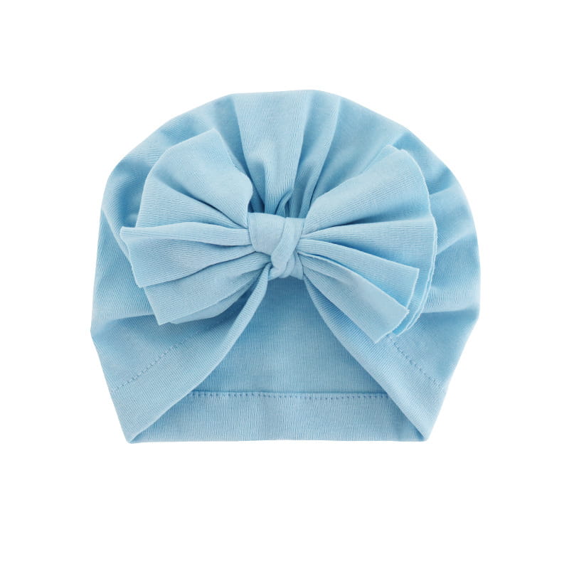 Bonnet à capuche avec nœud papillon, turban enveloppé, chapeau de couleur unie