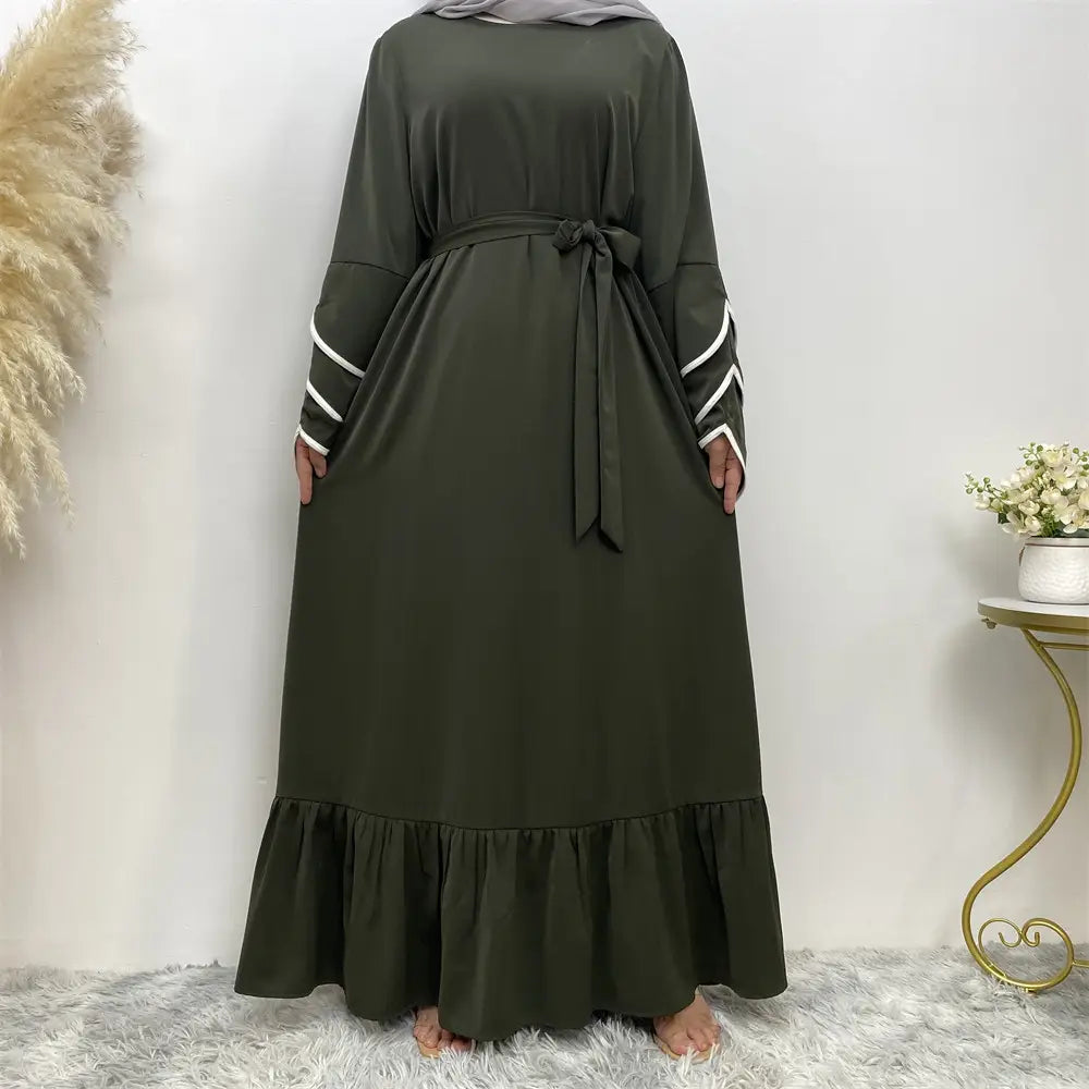 Robe musulmane à ourlet pour femme