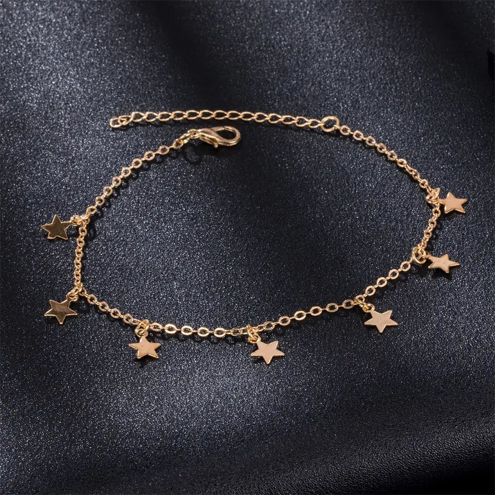 Bijoux de cheville tendance en forme d'étoile simple