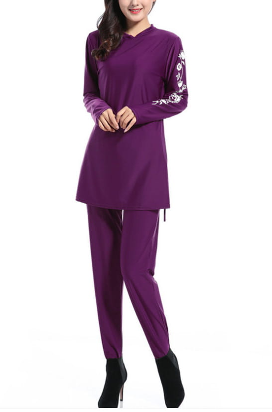 Maillot de bain en nylon de couleur unie pour femme