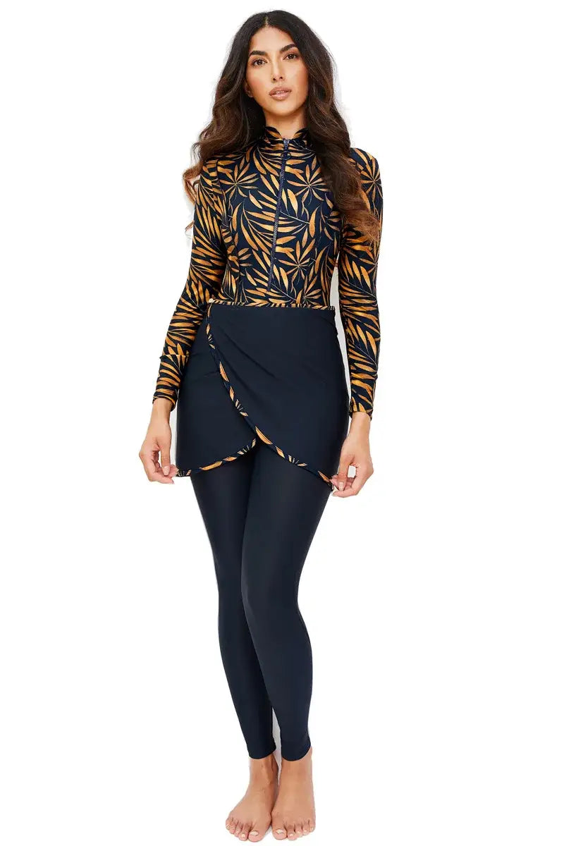 Maillot de bain musulman Burkini à fermeture éclair pour femmes