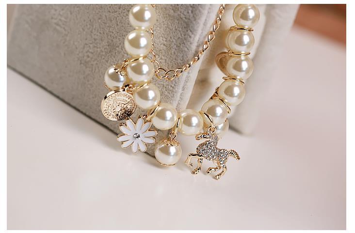 Bijoux Bracelet Fleur Perle