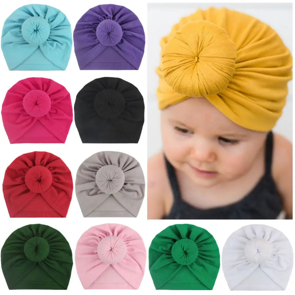 Children’s turban hat baby knotted Indian beanie