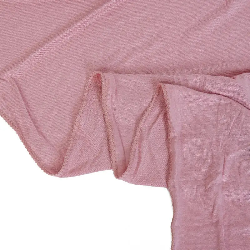 Cotton Women’s Knitted Long Muslim Shawl Plain Soft Women’s Islamic Headscarf