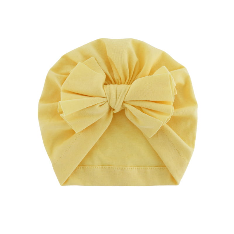 Bonnet à capuche avec nœud papillon, turban enveloppé, chapeau de couleur unie