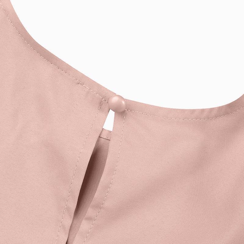Robe musulmane décontractée à manches longues de couleur unie
