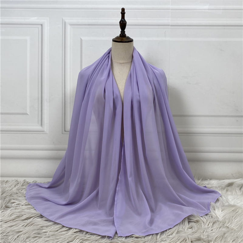 Hijab tendance couleur unie pour femmes élégantes