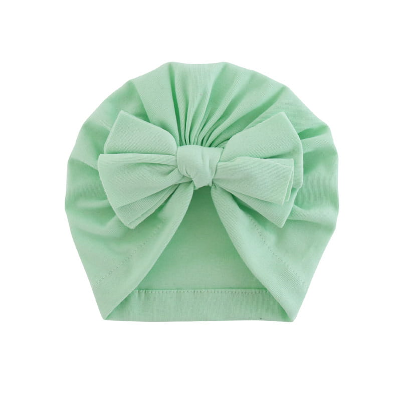 Bonnet à capuche avec nœud papillon, turban enveloppé, chapeau de couleur unie
