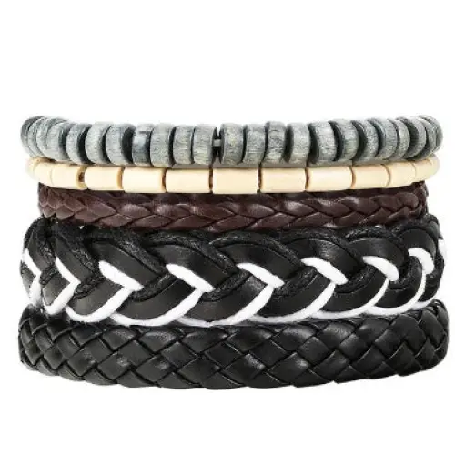 Fashion Beaded Leather Bracelets And Bracelets - 10