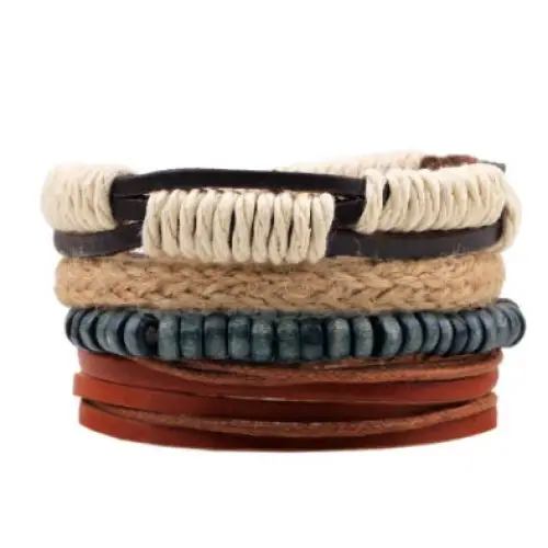 Fashion Beaded Leather Bracelets And Bracelets - 11