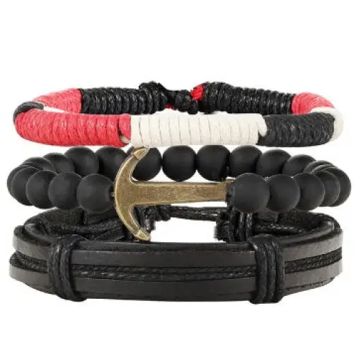 Fashion Beaded Leather Bracelets And Bracelets - 15