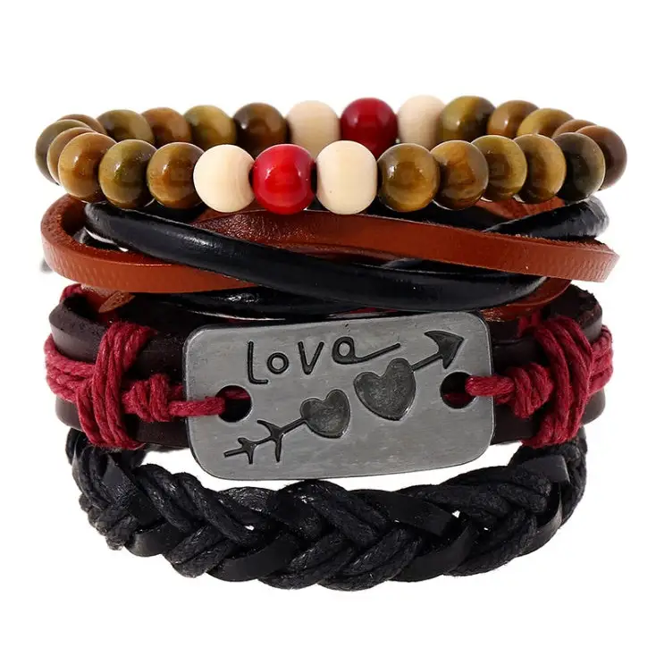 Fashion Beaded Leather Bracelets And Bracelets - 21 style
