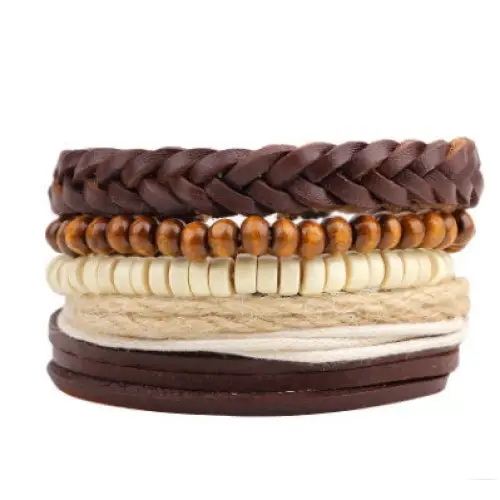 Fashion Beaded Leather Bracelets And Bracelets