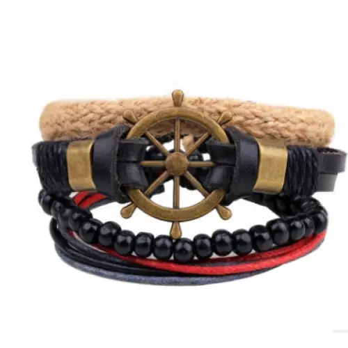 Fashion Beaded Leather Bracelets And Bracelets - 7