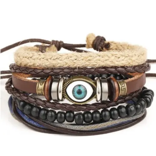Fashion Beaded Leather Bracelets And Bracelets - 8