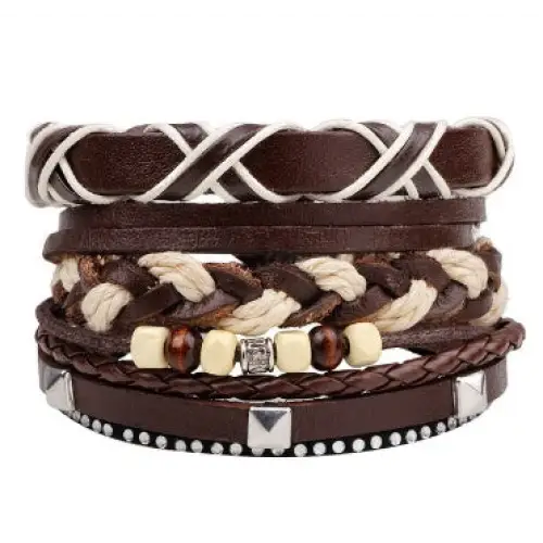 Fashion Beaded Leather Bracelets And Bracelets - 9