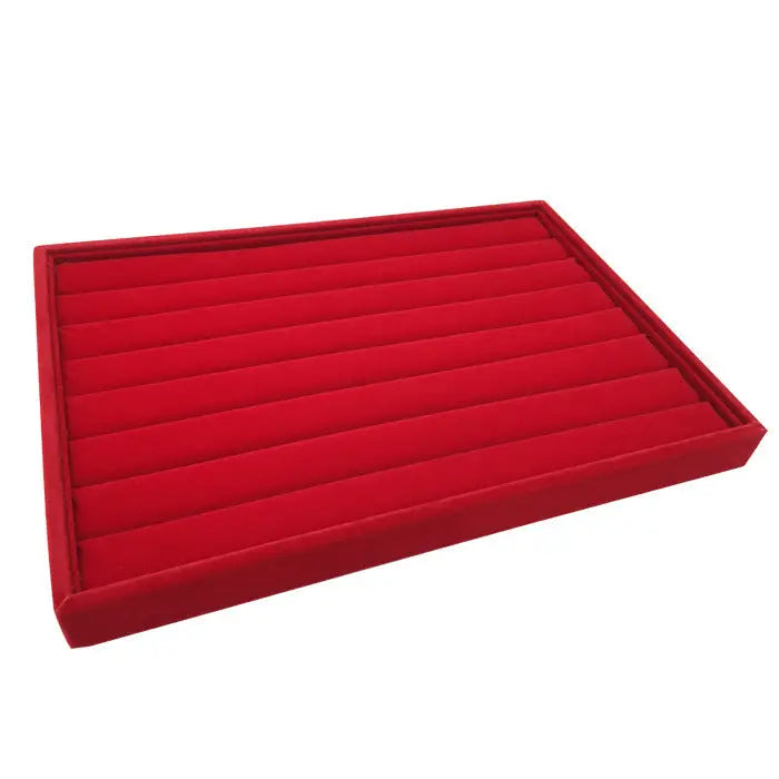 Flannel Jewelry Plate Ring Display Box Jewelry - Big red elastic band ring plat