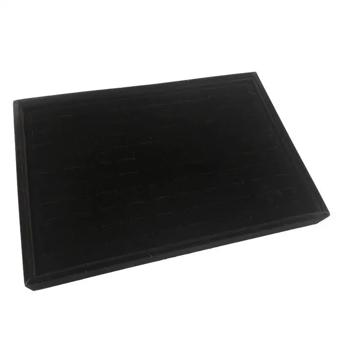 Flannel Jewelry Plate Ring Display Box Jewelry - Black 100 bit ring plate
