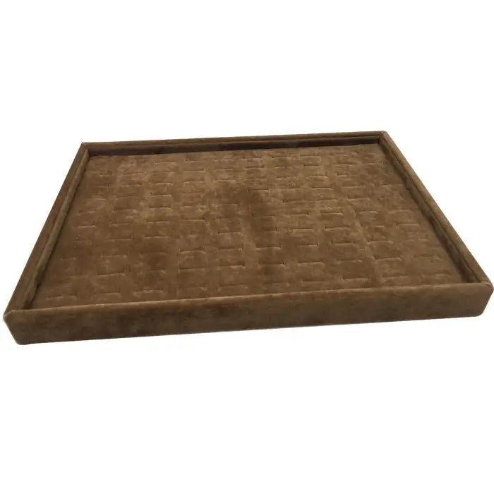 Flannel Jewelry Plate Ring Display Box Jewelry - Coffee 100 bit ring plate