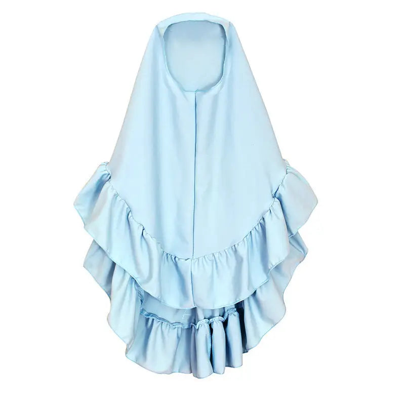 Girls Arab Clothing Spring And Autumn Models Long-Sleeved Floral Muslim Long Dress And Turban Two-Piece Suit