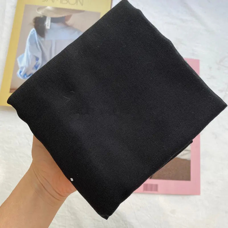Gypsophila solid color cotton monochrome turban - Black