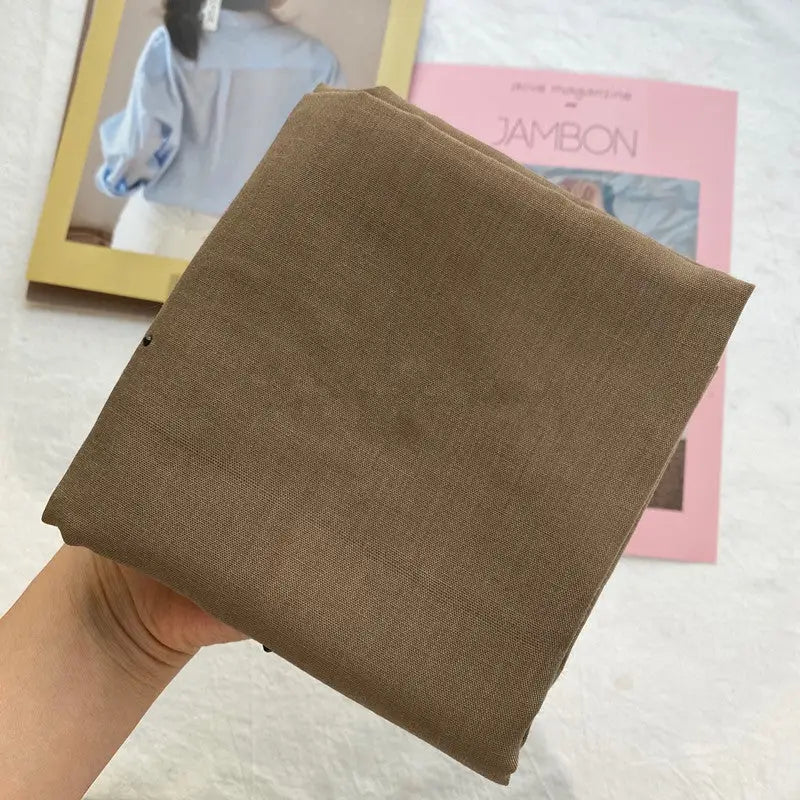 Gypsophila solid color cotton monochrome turban - Khaki