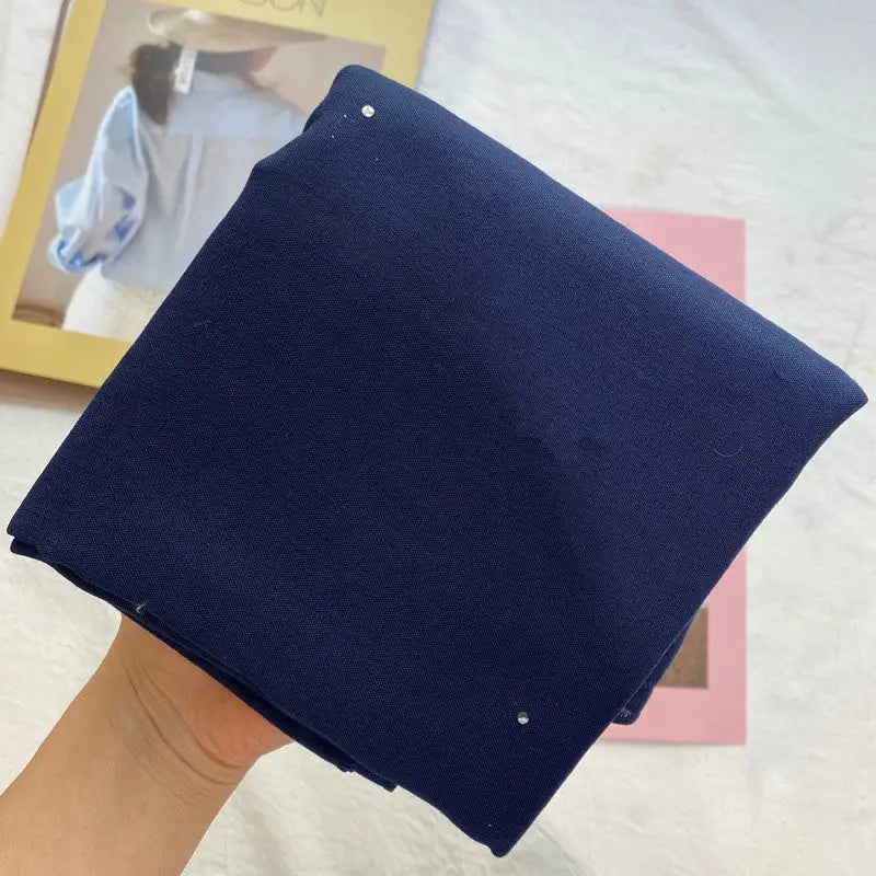 Gypsophila solid color cotton monochrome turban - Navy