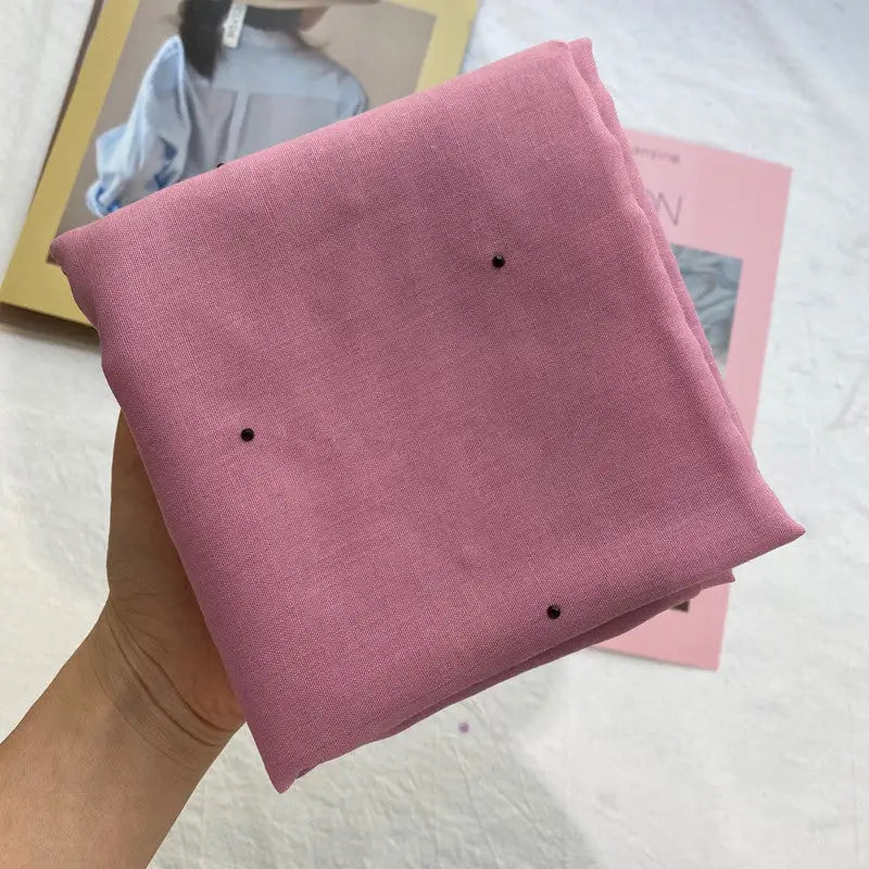 Gypsophila solid color cotton monochrome turban - Pink