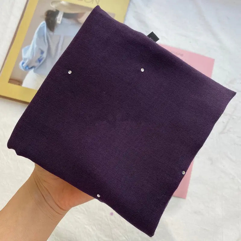 Gypsophila solid color cotton monochrome turban - Purple